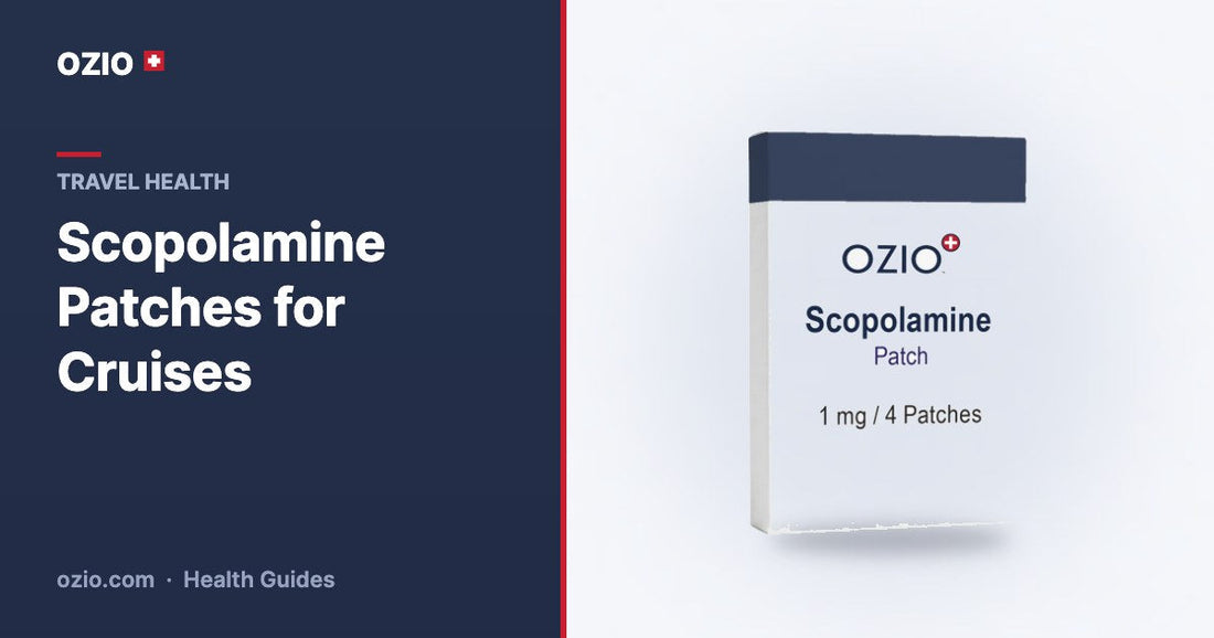 OZIO scopolamine patch 1 mg box, scopolamine patches for cruises guide banner