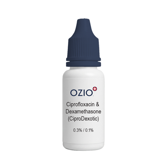 Ciprofloxacin Dexamethasone CiproDex otic drops 0.3% prescription ear infection – OZIO