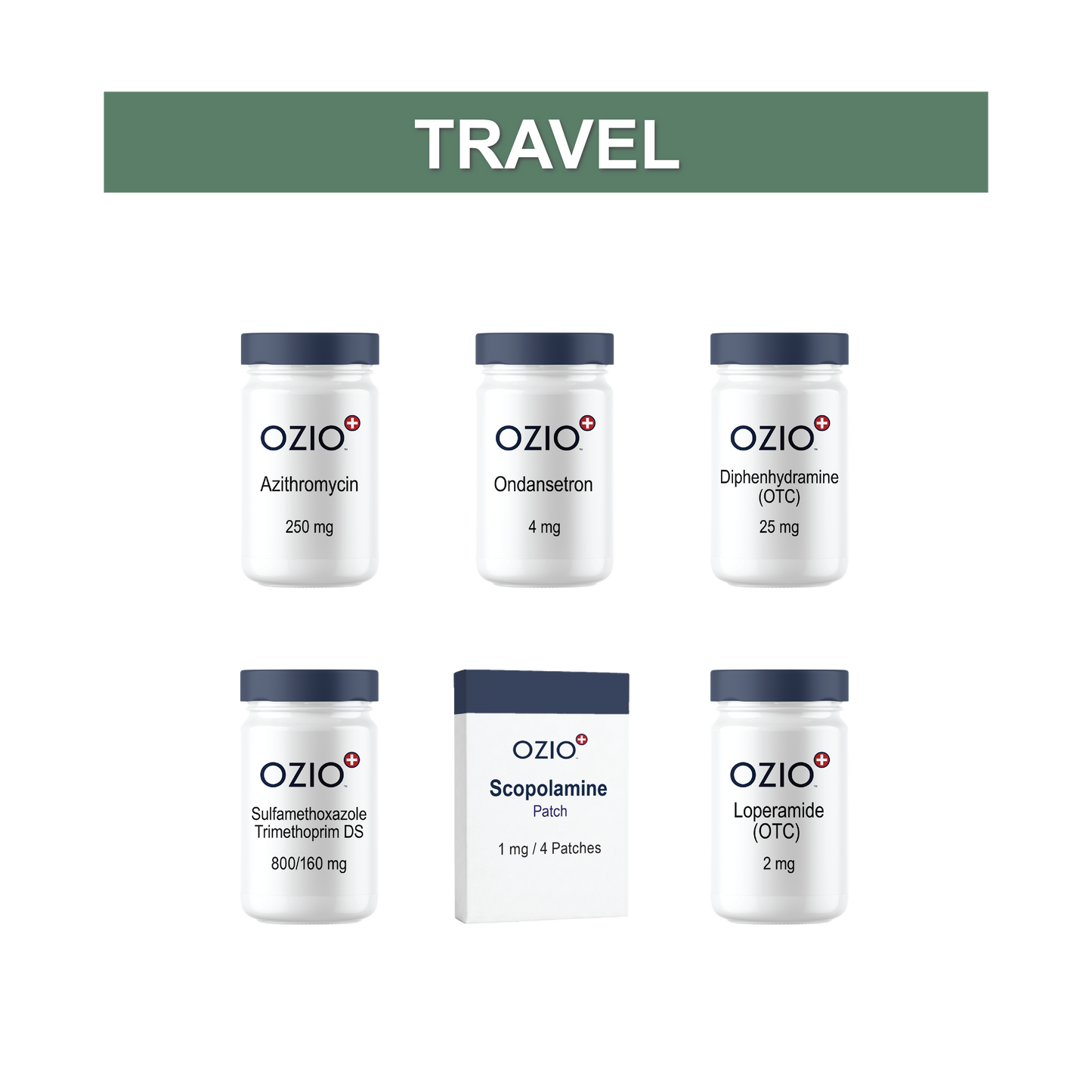 OZIO travel emergency kit with essential travel medications