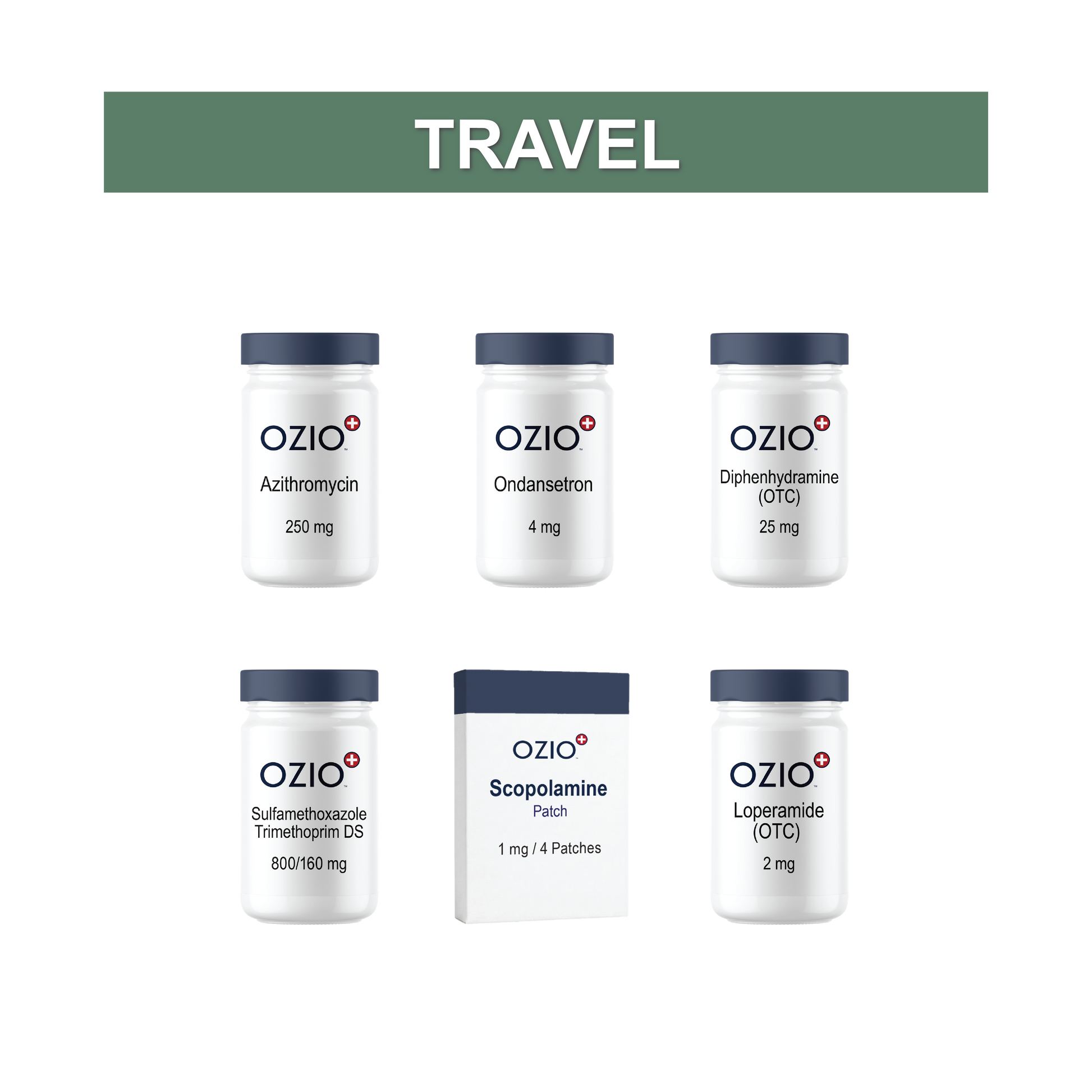 OZIO travel emergency kit with essential travel medications